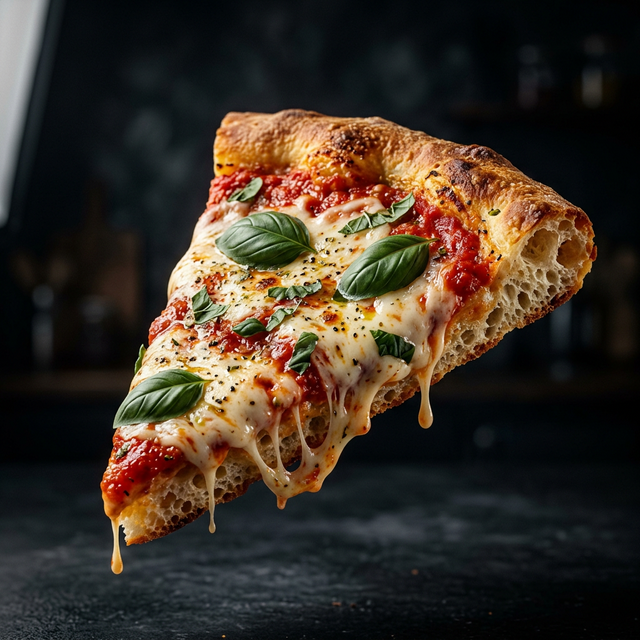 Pizza 3D fluttuante Margherita